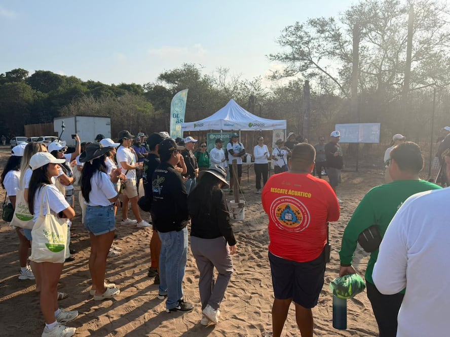 Garnier realiza limpieza de playas en Jalisco. Foto: Abril Macias| El Universal