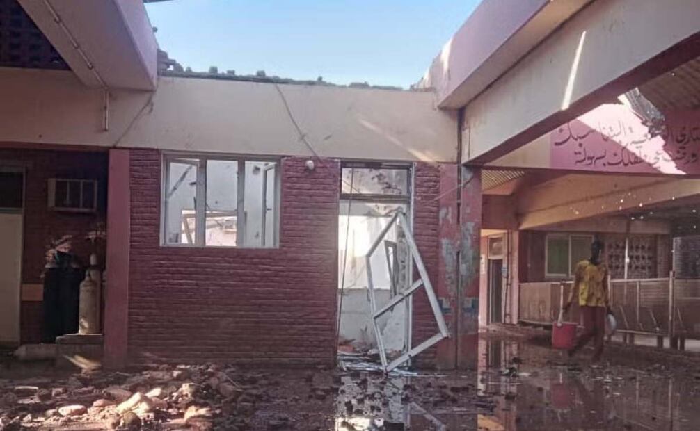 Muchas áreas del hospital El Fasher, en Sudán, están cerradas tras los bombardeos.  Foto: UNFPA