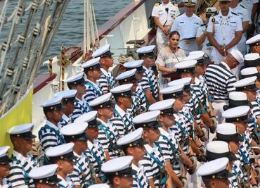 Buque Escuela Cuauhtémoc en Guerrero zarpa para recorrer 13 puertos de 10 naciones en 222 días