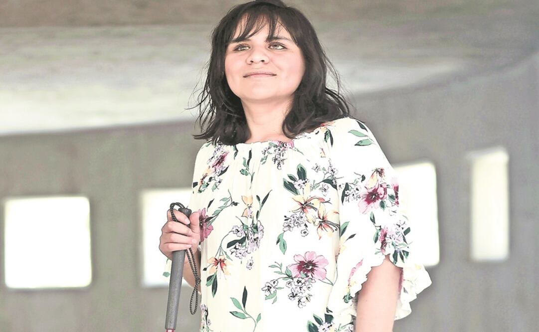 Es la primera mujer invidente de la Facultad de Música (FaM) en obtener el grado de maestría en Música. (ALEJANDRA LEYVA. EL UNIVERSAL)