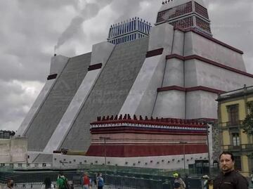 Así se veía el Templo Mayor de Tenochtitlan tras ser destruido por los conquistadores, según nuevo render