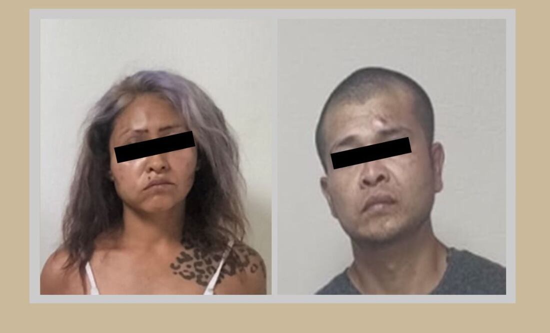 Dos detenidos tras un operativo, luego de extorsionar a una persona. Foto: Especial