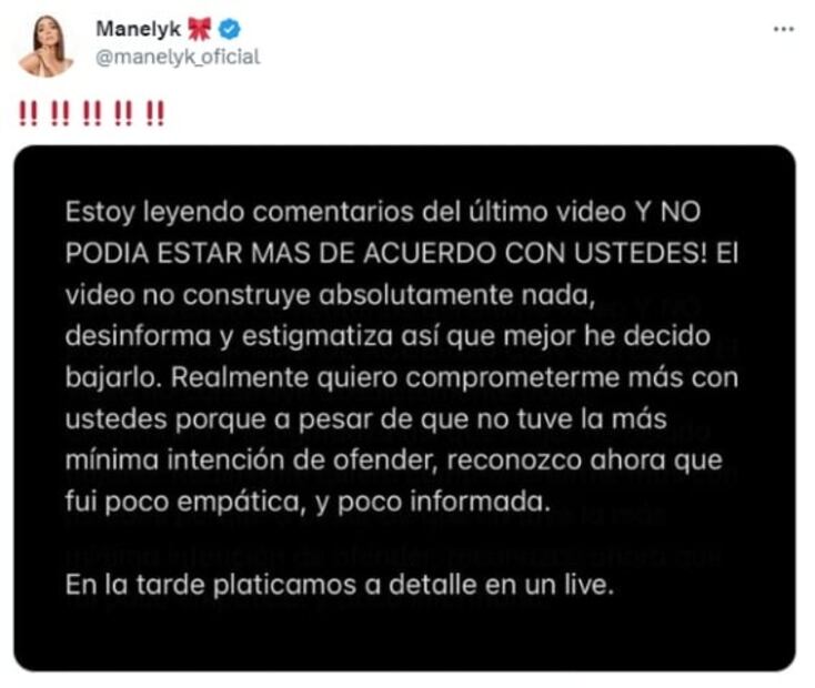Diputada trans Salma Luévano manda mensaje a Manelyk por transfobia: “Conmigo te topaste con pared”
