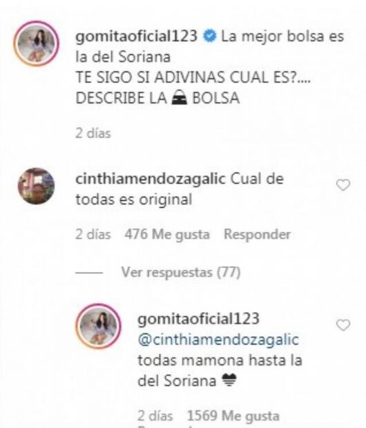 Esta es la polémica colección de bolsos de Gomita