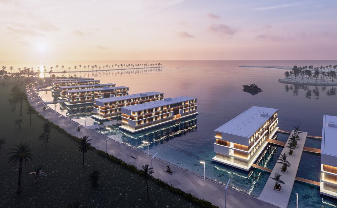 Los hoteles flotantes son una de las propuestas para satisfacer la demanda de alojamiento esperada para el Mundial de Qatar 2022. Foto: Cortesía Admares