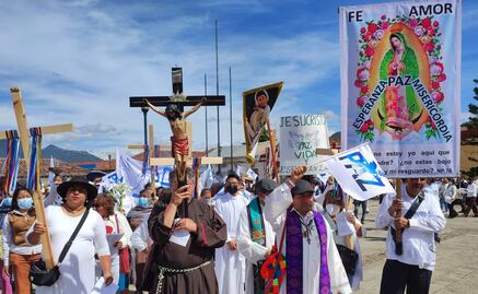 Católicos de Chiapas marchan en apoyo al sacerdote tzotzil Marcelo Pérez Pérez