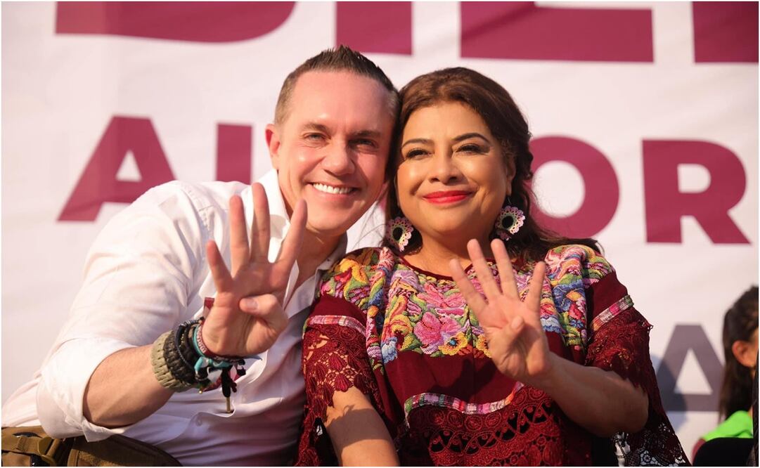 Adrián Rubalcava y Clara Brugada. Foto: Especial