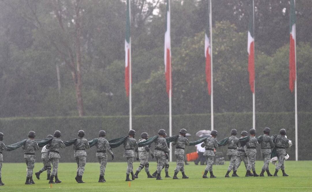 Evento de la Guardia Nacional fue cancelado por fuerte lluvia en Campo Marte. Fotos: Diego Simón Sánchez/EL UNIVERSAL
