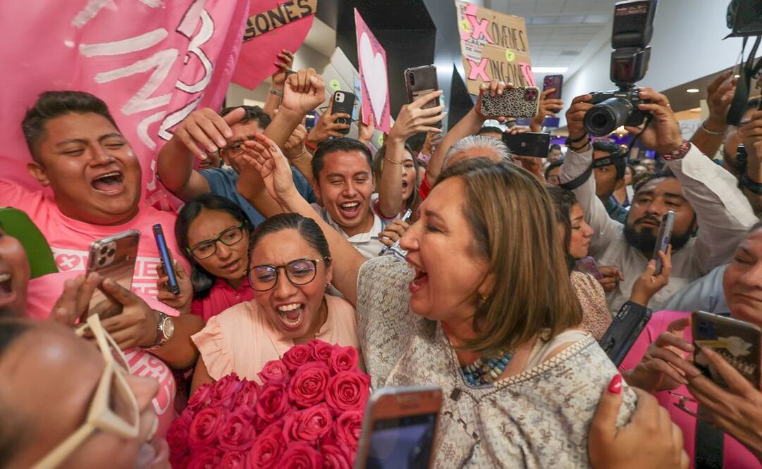 Aspirante a la presidencia Xóchitl Gálvez en su visita a Veracruz. Foto: X @XochitlGalvez
