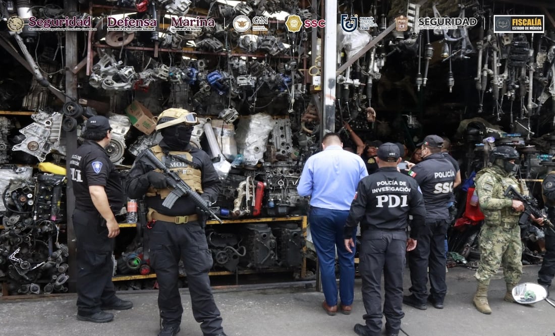 Aseguran autopartes en CDMX. Foto: Especial