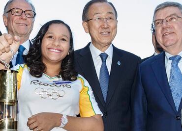 Antorcha olímpica lleva mensaje de paz y esperanza a la ONU