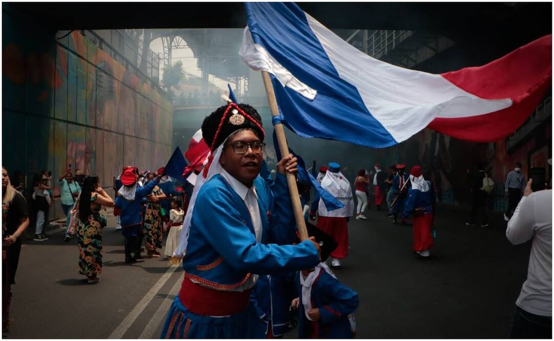Representación de la Batalla de Puebla del 5 de Mayo de 1862 en el Peñón de los Baños. Foto: Gabriel Pano/ EL UNIVERSAL