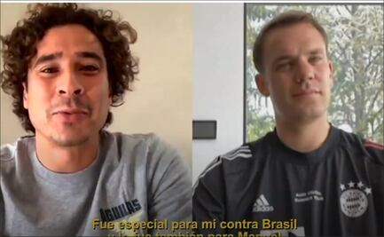 ‘Memo’ Ochoa charla con Manuel Neuer sobre el Mundial de 2014
