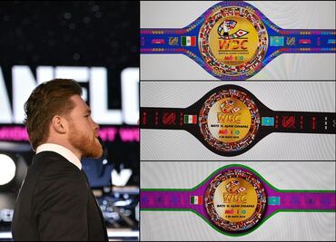 Cinturones con arte chiapaneco para pelea de Canelo