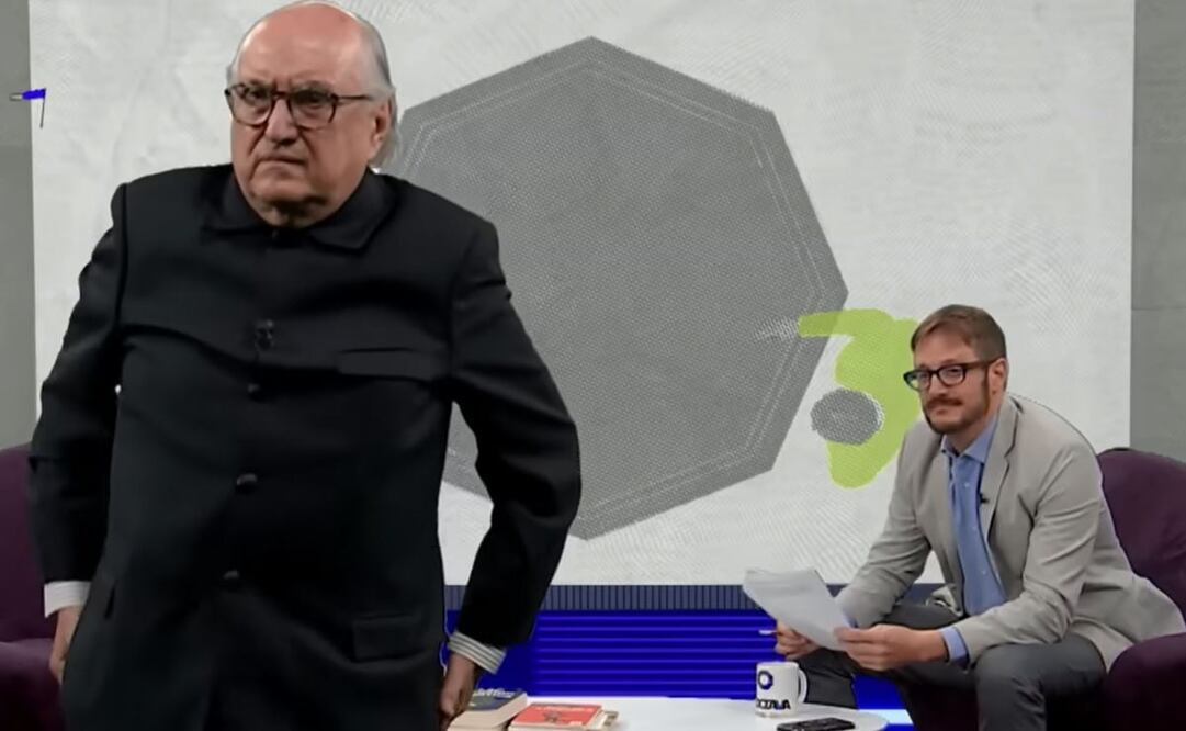 Alfredo Jalife y Hernán Gómez chocaron en una entrevista en la que el analista internacional decidió abandonar el estudio. / Foto: captura de video.