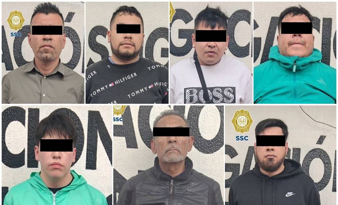 Extorsionadores detenidos enb la Venustiano Carranza / Foto: SSCP de la Ciudad de México