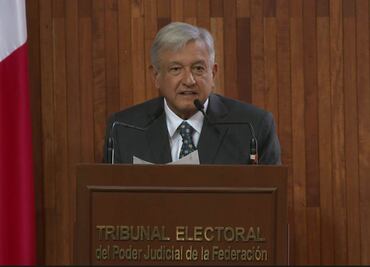 Discurso de AMLO en la entrega de su constancia como Presidente electo