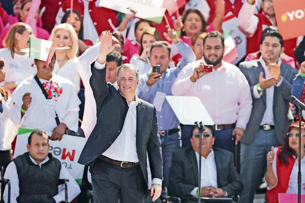 Compromiso. José Antonio Meade dijo ante militantes que su única obligación, pacto y alianza es con México. (BERENICE FREGOSO. EL UNIVERSAL)