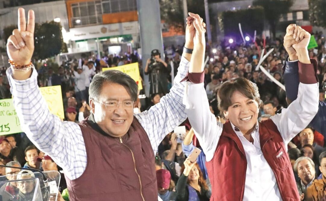 Delfina Gómez afirmó que sus oponentes le temen porque acabará con la corrupción. (IVÁN STEPHENS. EL UNIVERSAL)