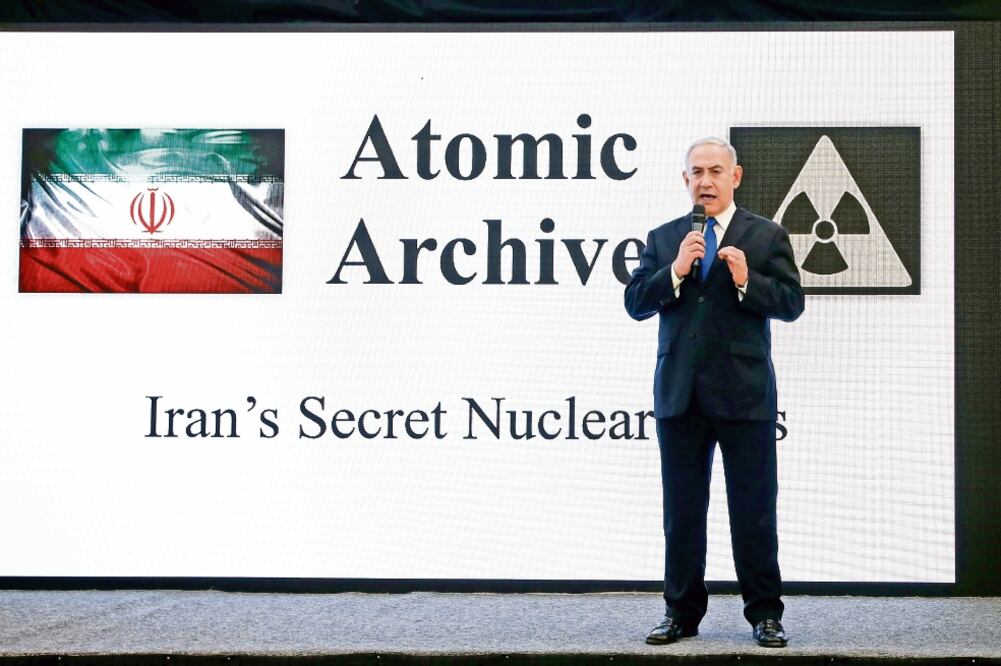Diplomáticos de la Unión Europea e Irán afirmaron que Netanyahu no presentó evidencia definitiva de que Teherán haya violado el acuerdo nuclear (AMIR COHEN. REUTERS)