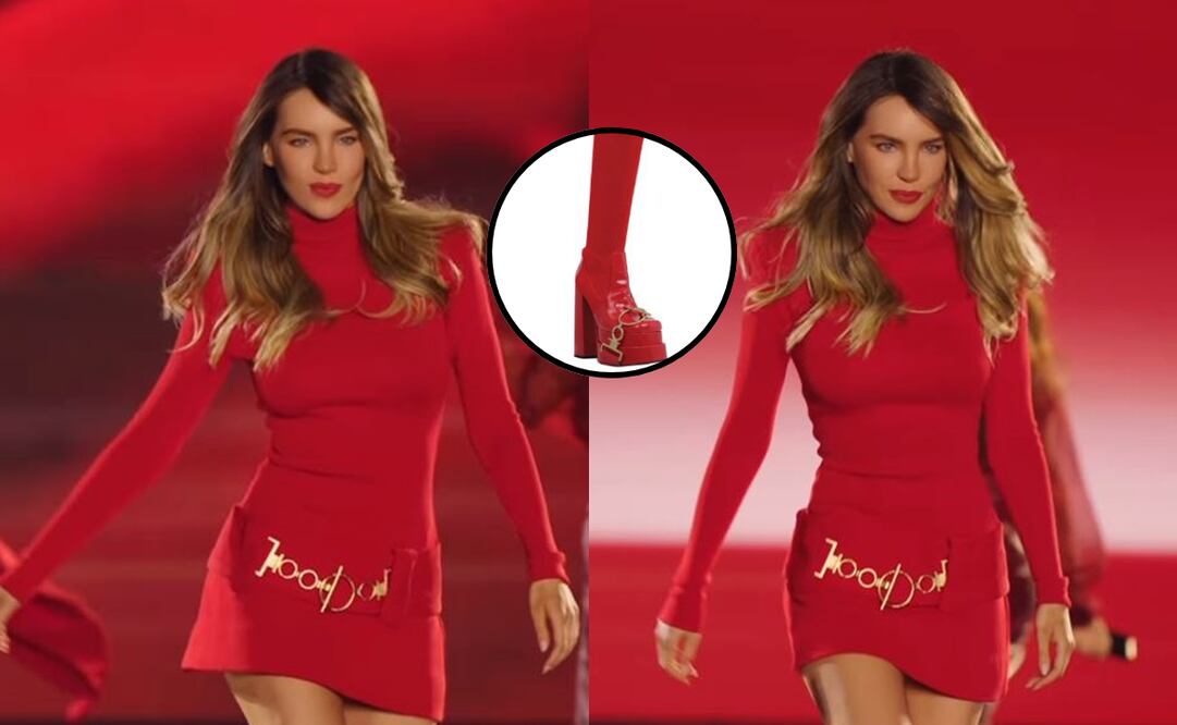 Esto cuesta las plataformas que utilizó Belinda en la pasarela Fashion Week en París. Foto: Captura de vídeo