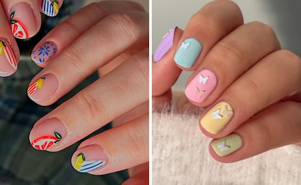 10 diseños en tendencia perfectos para uñas cortas