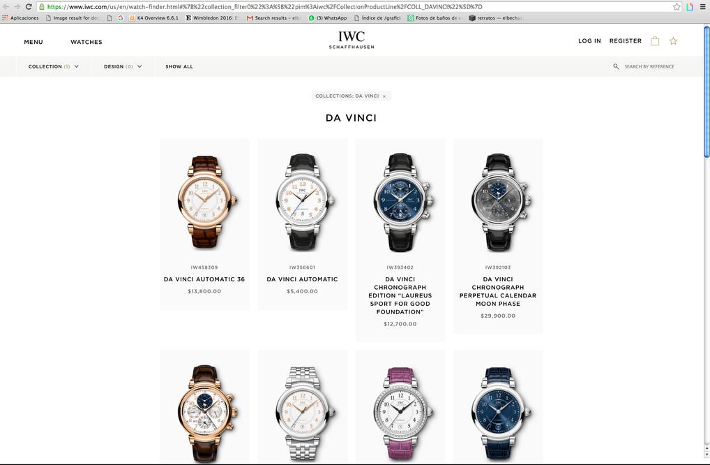 El sitio web de IWC Schaffhausen en Estados Unidos fue rediseñado para dar cabida al servicio de e-commerce.
