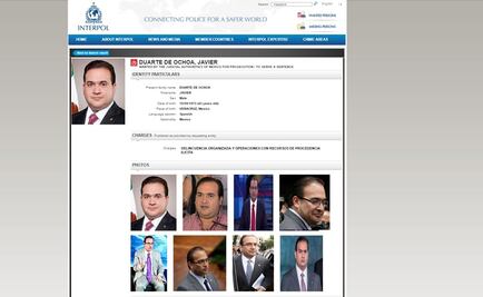 Interpol activa ficha roja para localizar a Javier Duarte