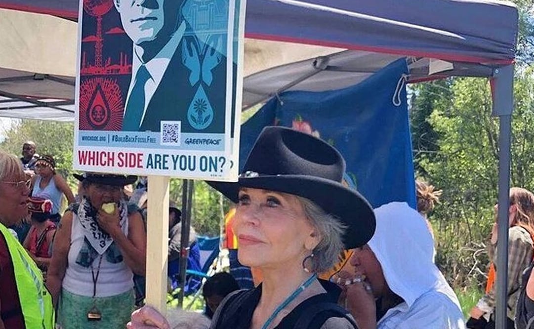 La actriz Jane Fonda participa constantemente en manifestaciones. Foto: Instagram de Jane Fonda