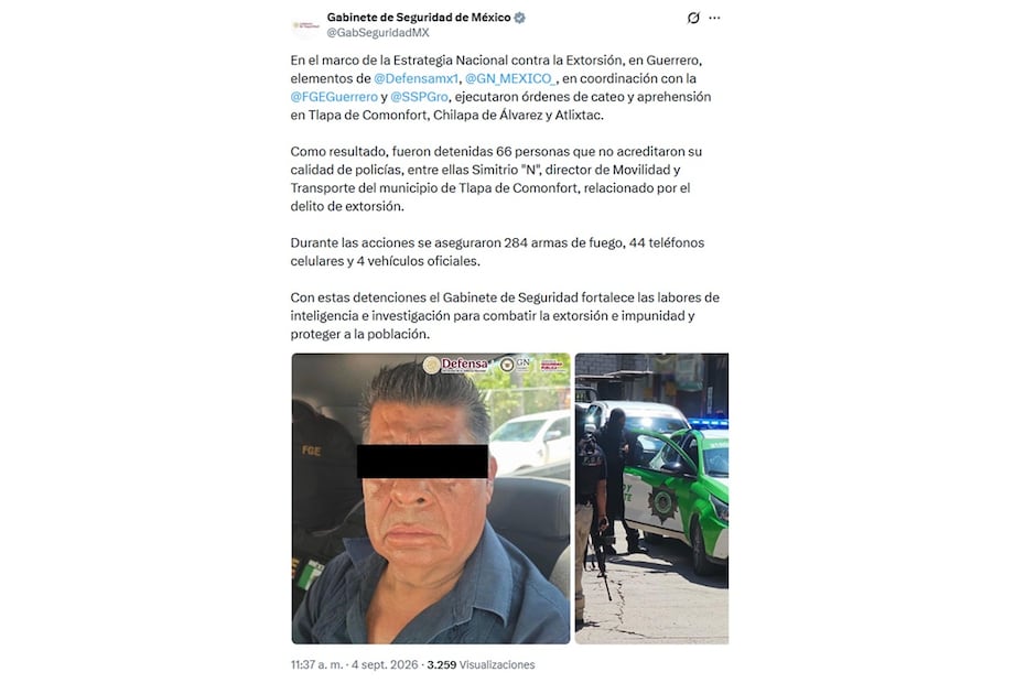 Foto: X. @GabSeguridadMX