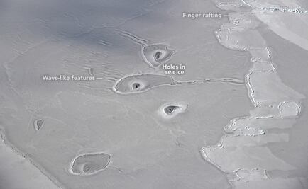 Misteriosos agujeros de hielo intrigan a la NASA