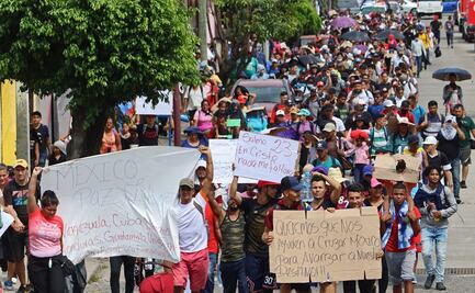 Parte nueva caravana migrante de Tapachula, Chiapas hacia Oaxaca