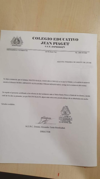 Niño pierde su diente en la escuela y el director "gira oficio" al ratón de los dientes