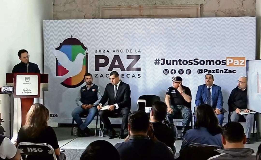 Conferencia de prensa semanal del gabinete de seguridad del estado. Foto: Especial