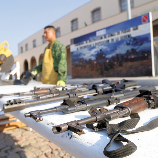 Según el Cenapi, los municipios de Nuevo Laredo, Reynosa, Matamoros y Río Bravo concentran algunos aseguramientos de armas a nivel nacional. ARCHIVO EL UNIVERSAL
