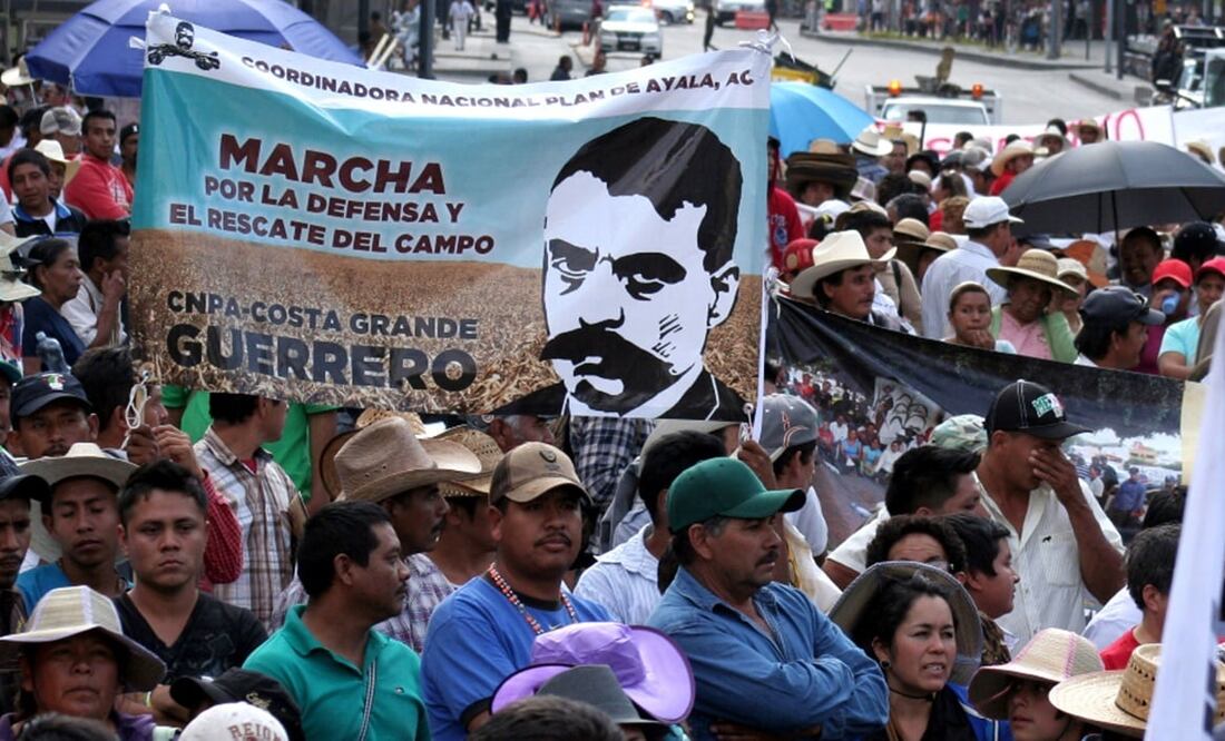 La Coordinadora Nacional Plan de Ayala (CNPA) realizará una concentración masiva en el Zócalo de la Ciudad de México el próximo 10 de abril. Foto: archivo/EL UNIVERSAL