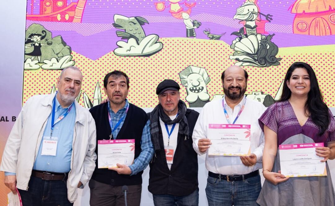 Los moneros Kemchs, Ángel Boligán, Paco Calderón y Víctor Solís reflexionaron sobre cómo la pérdida del Inai afectará su labor. Foto: Hugo Salvador/ El Universal.