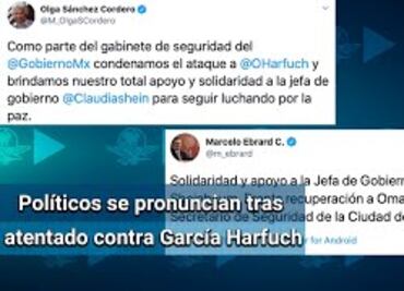 Funcionarios del gobierno condenan el atentado contra Omar García Harfuch