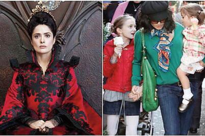 Salma saca su lado maternal