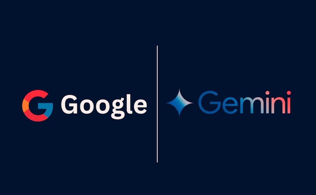 Logos de Google y Gemini, el asistente de inteligencia artificial de la compañía. Foto: @expertwith_AI.