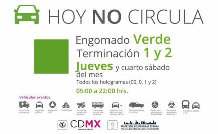 Autos con engomado verde tienen restringida la circulación