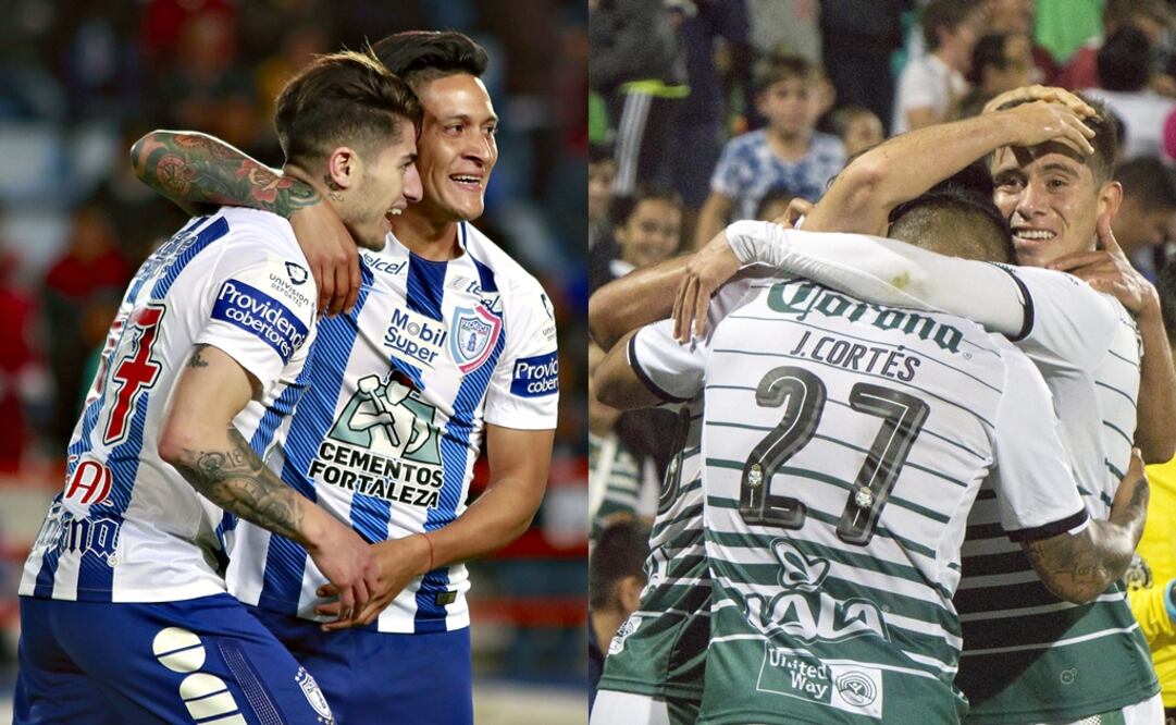 Especial. Jugadores de Pachuca y Santos durante la celebración a Cuartos de Final de la Copa MX