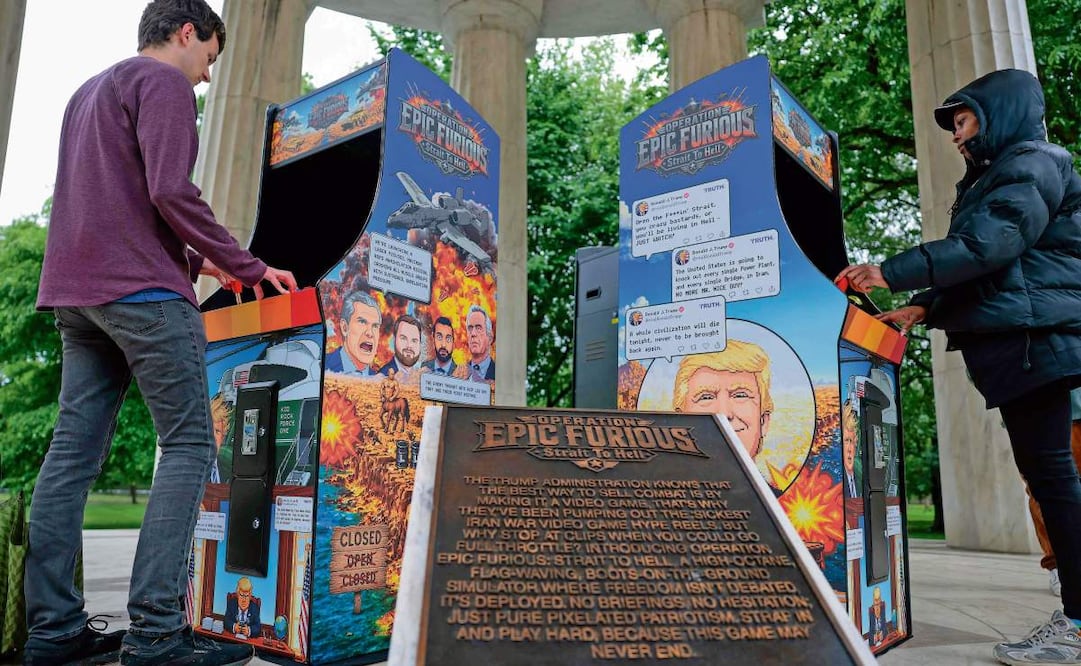Un videojuego que se burla de la operación de Trump en Irán es popular en Washington. Foto: Heather Diehl / AFP