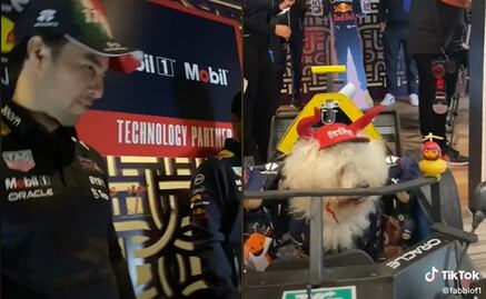 Perrito fan de Checo Pérez conoció a su ídolo previo al Gran Premio de México