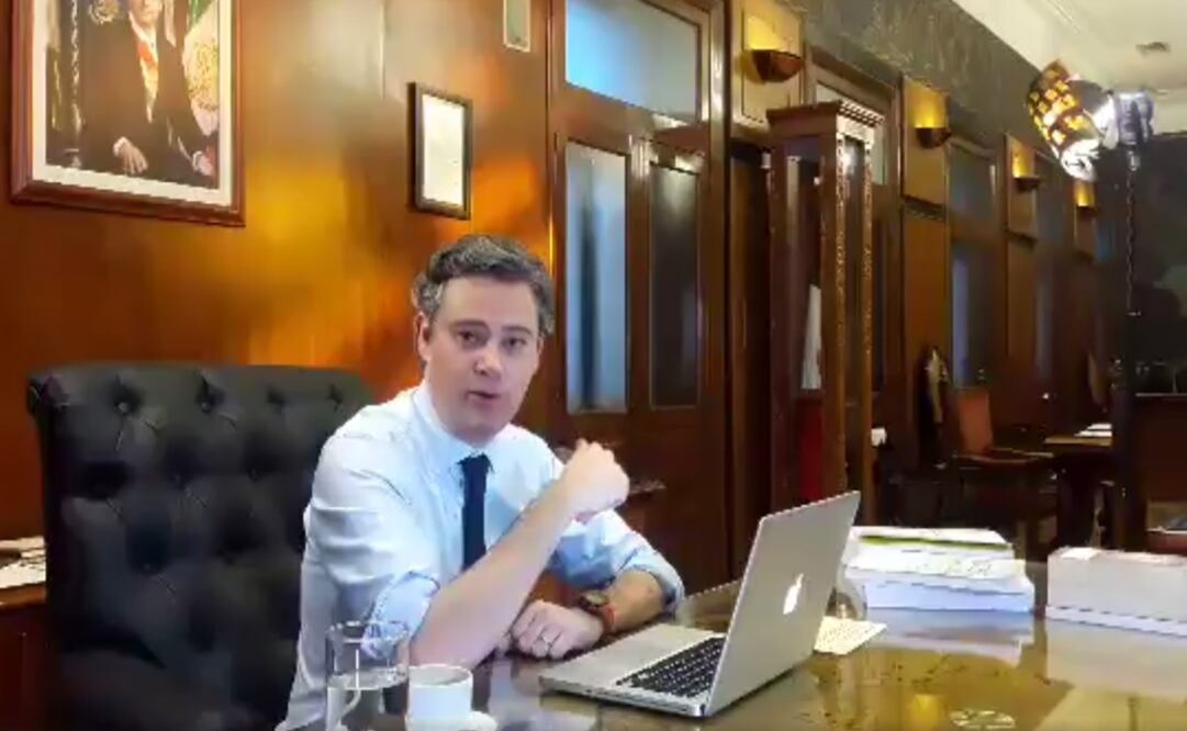 Foto: tomada del video de la transmisión en vivo de la SEP