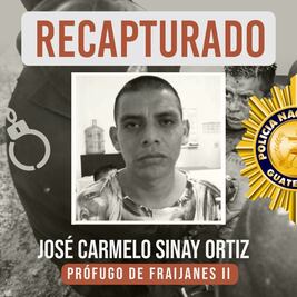 Recapturan a "Inquieto", uno de los 20 pandilleros del Barrio 18 fugados de prisión en Guatemala en octubre de 2025; suman 8 reos localizados 