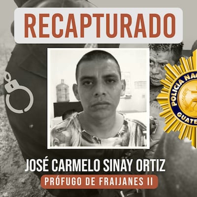 Recapturan a "Inquieto", uno de los 20 pandilleros del Barrio 18 fugados de prisión en Guatemala en octubre de 2025; suman 8 reos localizados 