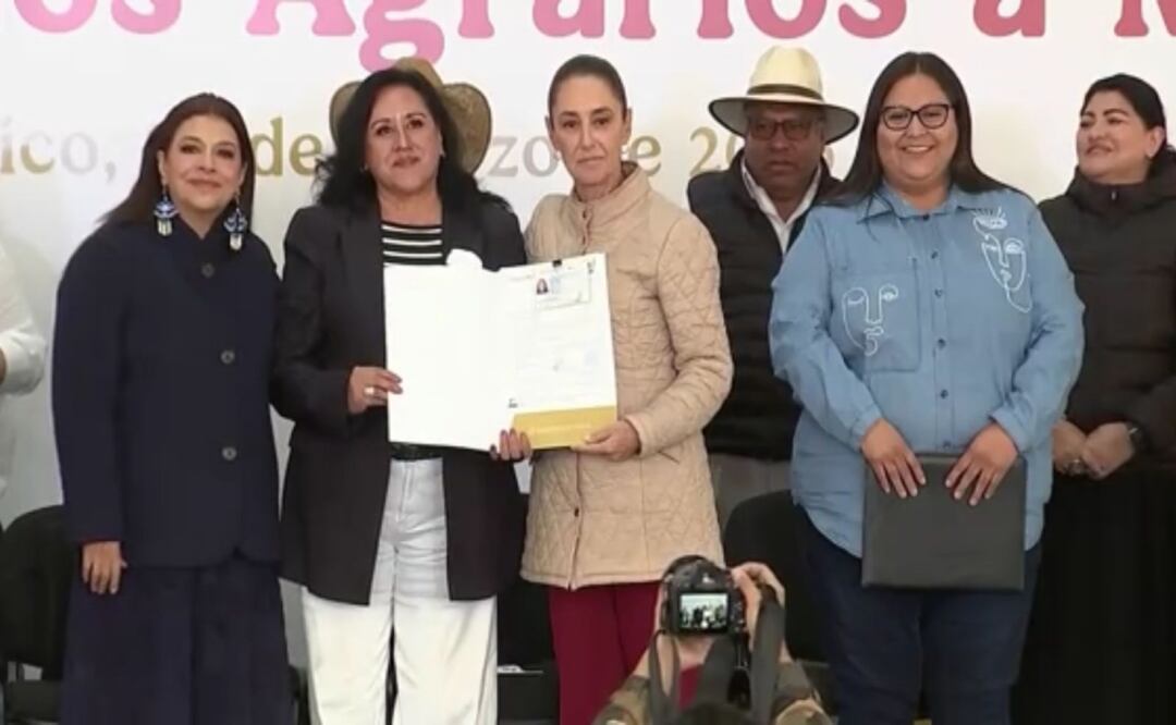 Mujeres ganan acceso a la tierra en CDMX; Brugada destaca avance histórico en derechos agrarios. Foto: Especial