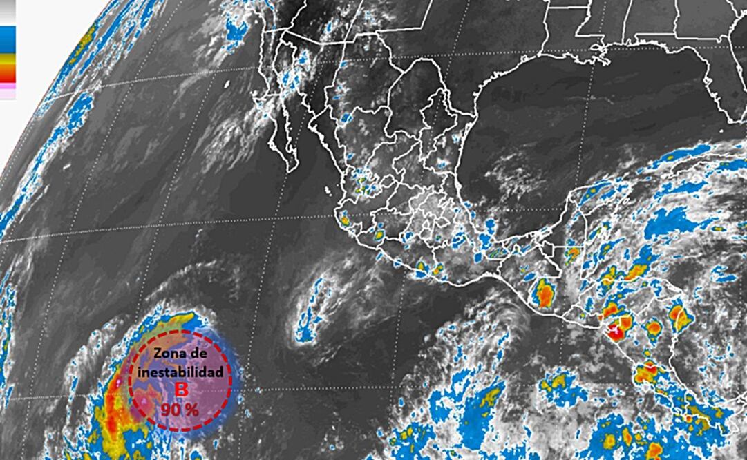 Conagua mantiene vigilancia a una zona de inestabilidad formada en el Pacífico. /Especial