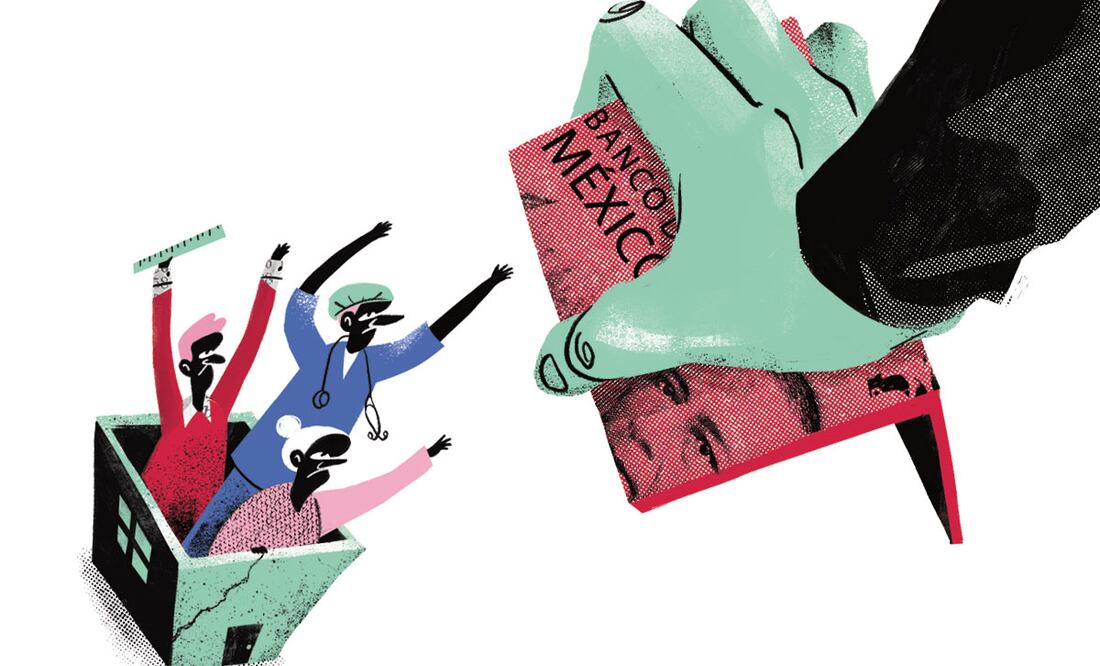 Para baja déficit fiscal sacrifican bienestar. Ilustración de Ani Cortés